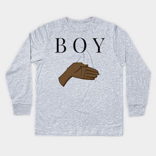 The Roast hand (black text) Kids Long Sleeve T-Shirt